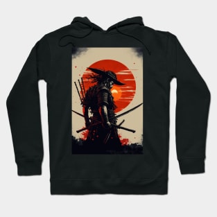 The Crimson Sun: A Symbol of the Epic Warrior in Japanese Culture Hoodie